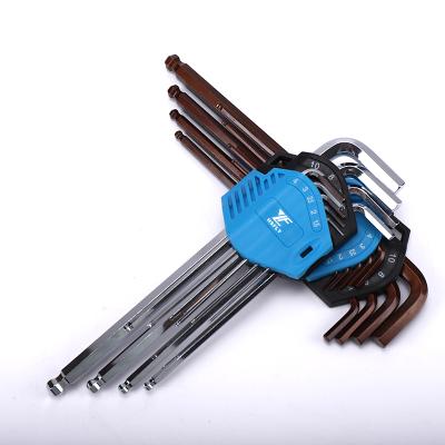 China Durable DIY Tools Torque Allen Wrench Set Metric Long Ball End With Hex Wrench Tools 13Pcs Bicycle Accessories Set for sale