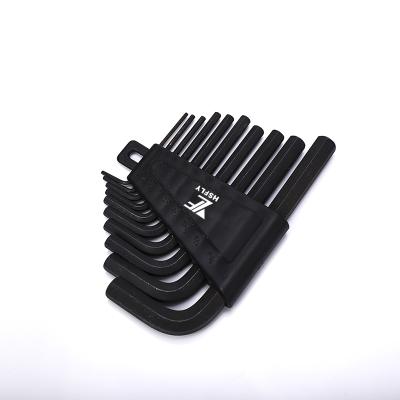 China Industrial Steel T-Handle Black Body Allen Wrench Set Metric/SAE Set 10-Piece Inch Grade CRV Wholsale for sale