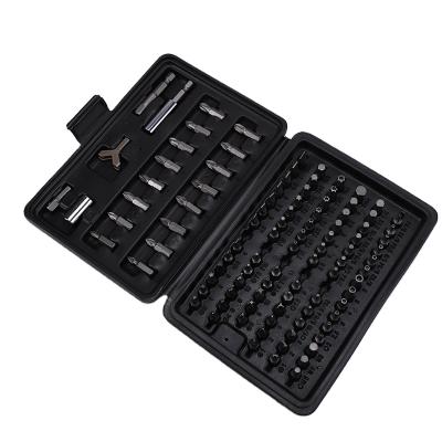 China Compact 100pc Magnetic Transmission Steel Guide Set Black Box Screwdrive Bit Set for sale