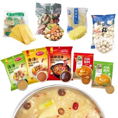 China Halal Foods Hot Pot Ingredients With Hotpot Hotpot Dip Sauce Bone Broth Meatball Noodles Bean Low Hot Products HXY-H for sale