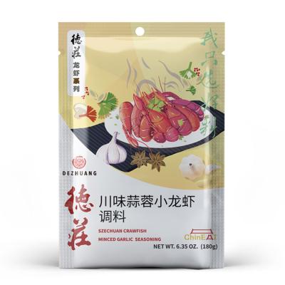 China Dezhuang 180g Chinese Snack Garlic With Minced Crayfish Flavoring DZ-20 for sale