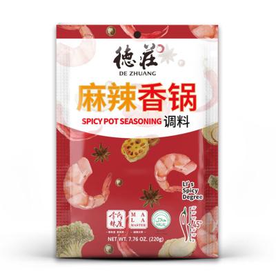 China Dezhuang 220g Chinese Food Spicy Pot Vegetable Low Stir-fry Seasoning DZ-2 for sale