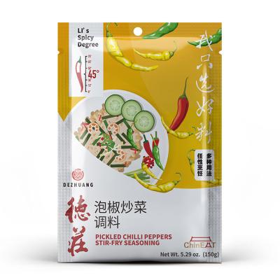 China 150g Dezhuang Spicy Flavor Chinese Food Pickled Seasoning DZ-14 Chilli Pepper Stir Fry for sale