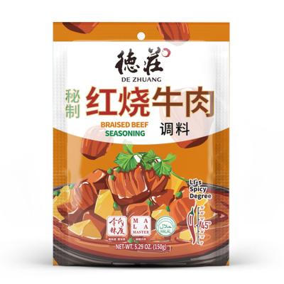 China Dezhuang 150g Spicy Flavor Traditional Chinese Delicious Food Braised Beef Seasoning DZ-13 for sale