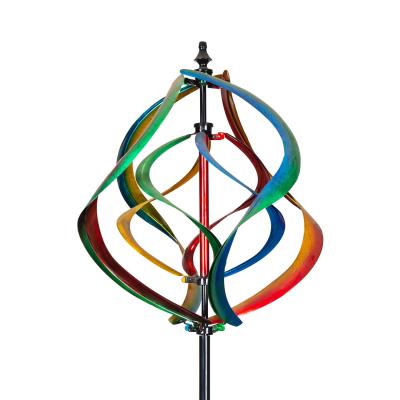 China Art Decor Garden Decor Colorful Outdoor Metal Wind Spinner 3D Kinetic Wind Spinner for sale