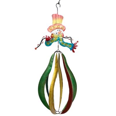 China Contemporary Christmas Decoration Outdoor Metal Wind Rings Hanging Garden Wind Spinner Wind Spinner for sale