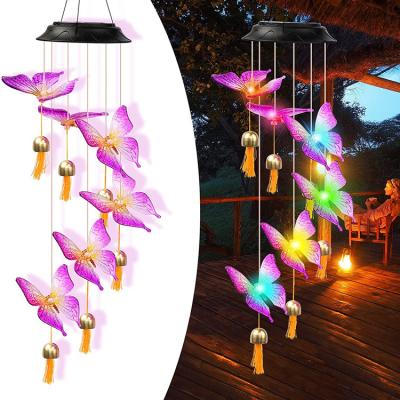 China Art Decor Good Quality Solar Light Chime Outdoor Garden Wind Chimes for sale