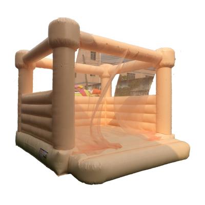 China Popular PVC Moonwalk Orange Inflatable Bouncer Wedding Bounce House Jumping Bouncy Castle for sale