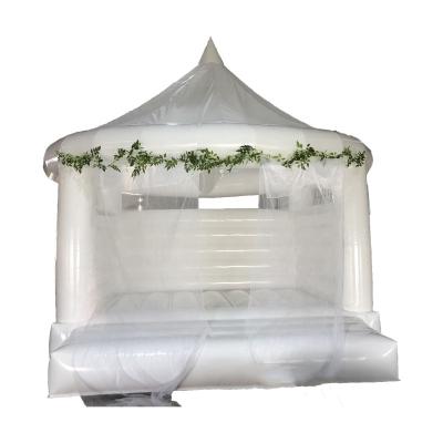 China PVC Wedding Adult White Inflatable Bouncer Bounce House Jumping Castle For Kids for sale