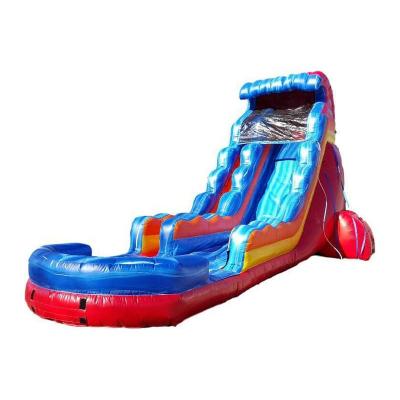 China Attractive PVC Tarpaulin Inflatable Water Slide N Slide Commercial Inflatable Slides With Pool For Sale for sale