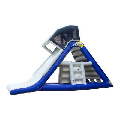 China 0.9mm PVC Tarpaulin PVC Tarpaulin Inflatable Blue Yacht Slide Water Sport Games Inflatable Water Park Equipment for sale