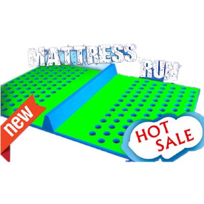 China Factory Sale PVC Race For Inflatable Mattress Racing Mat With Hole 5K Inflatable Obstacle Course for sale