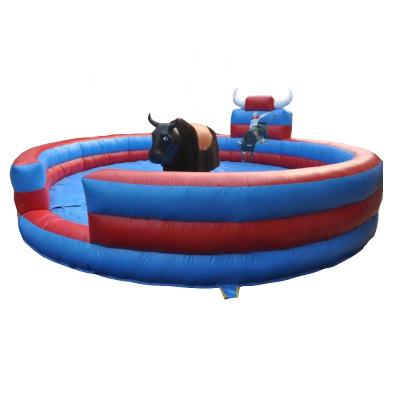 China Mini Indoor Inflatable Mechanical Pulling PVC Rodeo Bull for Kids Sports Interactive Play for sale