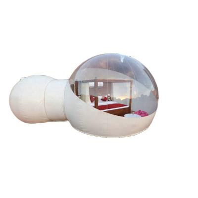 China 1.0mm PVC Transparent Inflatable Outdoor Portable Bubble Rounded Balloon Tent 2 Rooms Inflatable Tents Bubble for sale