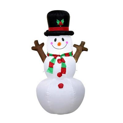 China Hot Sale 1.6m Colorful LED Christmas Advertising Lights Outdoor Inflatable Snowman Decoration for sale