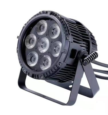 China 2022guangzhoupinchengnew 7x20w RGBW 4in1 DMX512 IP65 LED Outdoor Waterproof Stage Par Light for sale