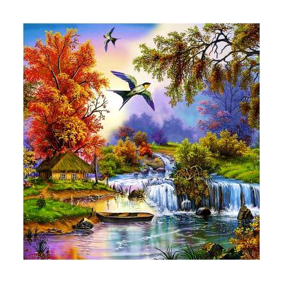 China Spring Europe 5D DIY Diamond Painting Landscape Wall Canvas Art Painting For Home Decor Full Drill Cross Stitch Diamond Kits for sale