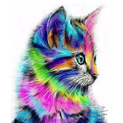 China Europe 5D DIY Cat Diamond Painting Wall Canvas Art Animal Painting For Home Decor Full Drill Cross Stitch Diamond Kits for sale