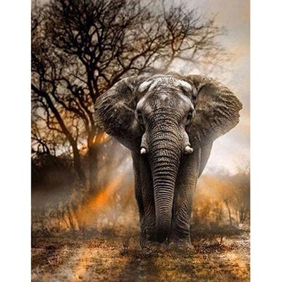 China Europe 5D DIY Elephant Diamond Painting Wall Canvas Art Animal Painting For Home Decor Full Drill Cross Stitch Diamond Kits for sale