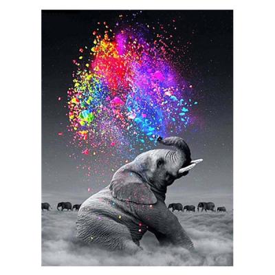 China Europe 5D DIY Elephant Diamond Painting Wall Canvas Art Animal Painting For Home Decor Full Drill Cross Stitch Diamond Kits for sale