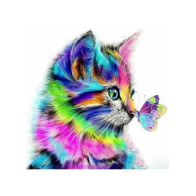 China Europe 5D DIY Cat Diamond Painting Wall Canvas Art Animal Painting For Home Decor Full Drill Cross Stitch Diamond Kits for sale