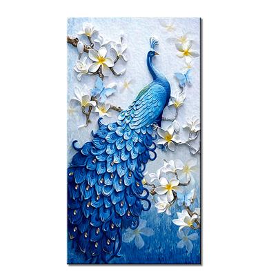 China Europe 5D Peacock DIY Diamond Painting Wall Canvas Art Animal Painting For Home Decor Full Drill Cross Stitch Embroidery Kits for sale