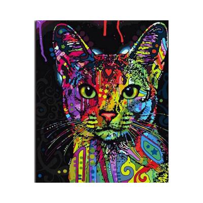 China Europe 5D DIY Cat Diamond Painting Wall Canvas Art Animal Painting For Home Decor Full Drill Cross Stitch Embroidery Kits for sale