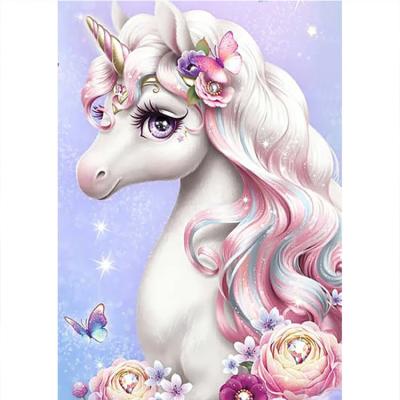 China Europe 5D DIY Unicorn Diamond Painting Cartoon Wall Art Canvas Painting For Home Decor Full Drill Cross Stitch Embroidery Kits for sale