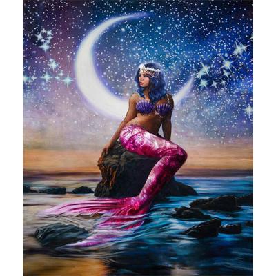 China Europe Mermaid 5D DIY Diamond Painting Portrait Painting Wall Canvas Art Painting For Home Decor Full Drill Cross Stitch Diamond Kits for sale