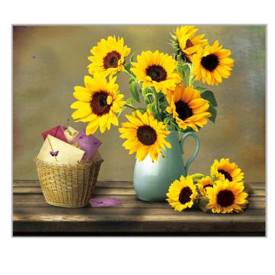 China Europe 5D DIY Sunflower Diamond Painting Flower Wall Canvas Art Painting For Home Decor Full Drill Cross Stitch Diamond Kits for sale