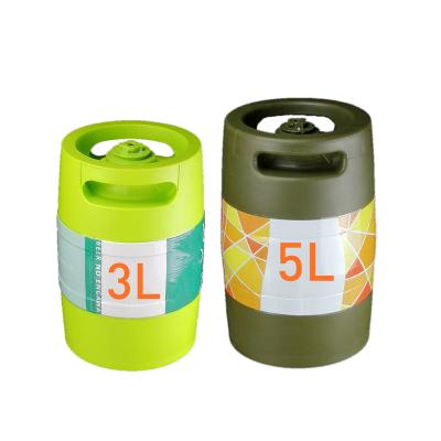 China beer & Beverage Package Beer Keg 3L 5L Material Plastic Reusable Soda Keg Beverage Keg for sale