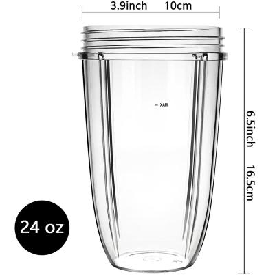 China Commercial Blender Replacement Cups For Nutri Spare Parts 24oz Blender Cups Compatible With Nutri Blender 600w And 900w for sale