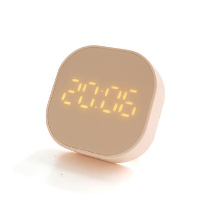 China 2020 Hot Selling Antique Style Mini Cheap Desk Table Digital LED Time Clock Alarm Home Office Night Light Clock for sale