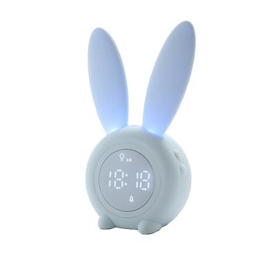 China Wholesale Cheap Rabbit Children's Portable Smart Clock Night Light Cute Clock LED Display Digital Alarm Clock For Kids for sale