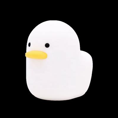 China Duck Night Light Cute Animal Silicone Nursery Occasional Night Light Rechargeable Table Lamp Bedside Lamp with Touch Sensor for Bedrooms for sale