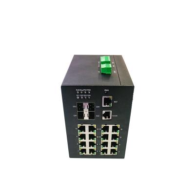 China LACP POE Industrial Network Switches 4 Gigabit Optical Ports 16 Gigabit Electrical Ports 20 Port POE Core Switches for sale