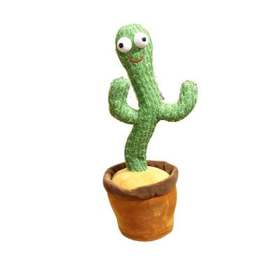 China Hot Selling New Design 32cm Soft Plush Toy Electric Plush Toy Best Christmas Gift Dancing Plush Toys Cartoon TV Cactus For Kids for sale