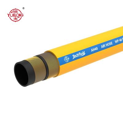 China Seawater resistance For heavy duty compressed air with oil mist Rock Drill Jack Hammer Air Rubber Hose Yellow Air Compressor Hose for sale