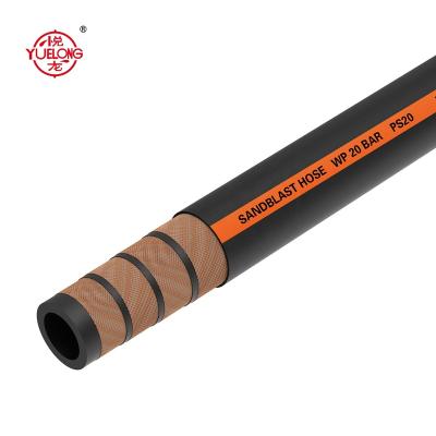 China Wear Resistance 3/4 Inch 4 Inch 8 Inch High Abrasion Resistance Sandblasting Industrial Blast Rubber Hose Shot Blasting Pipe for sale