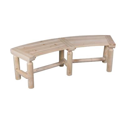 China Outdoor Farmhouse Garden Patio Nature Wood Curved Bench Stool for sale