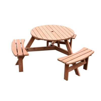 China Farmhouse 6 Seat Outdoor Garden Wooden Picnic Table for sale