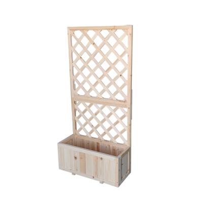 China CLASSIC Outdoor Wooden Patio Garden Planter with Trellis for sale