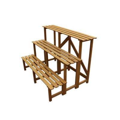 China CLASSIC 3 Tier Outdoor Garden Plant Support Wooden Stand for sale