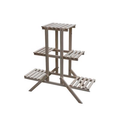 China American Style 3 Tier Wooden Garden Supports For Plants for sale