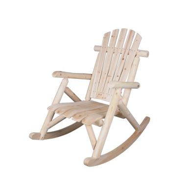 China Reclining Outdoor Garden Log Balcony Rocking Chair for sale