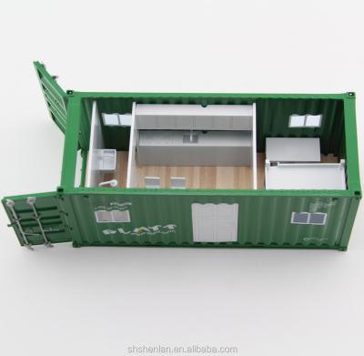 China Europe Shipping Container House Model 20CM(L)X8.3CM(W)X8.7CM(H) for sale