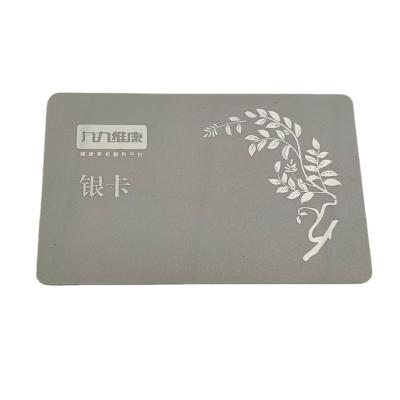 China Plastic Membership Card Silkscreen Printing Silver Stamping QR Code Customized PVC Card for sale