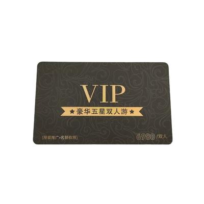 China Matte Film Laser Gold Stamping Loyalty Customer Gift Menbership Card Membership Consumer Card Customized PVC Card for sale