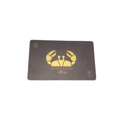 China Membership Consumer Card Plastic Gold Stamping Matte Surface QR Code Injecting PVC Customized Card for sale