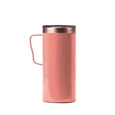 China New Classic/Postmodern Newcomer Double Wall Stainless Steel Vacuum Keep Cool Tumbler Camping Travel Mugs 16oz Best Beer Cup Mugs With Handle for sale